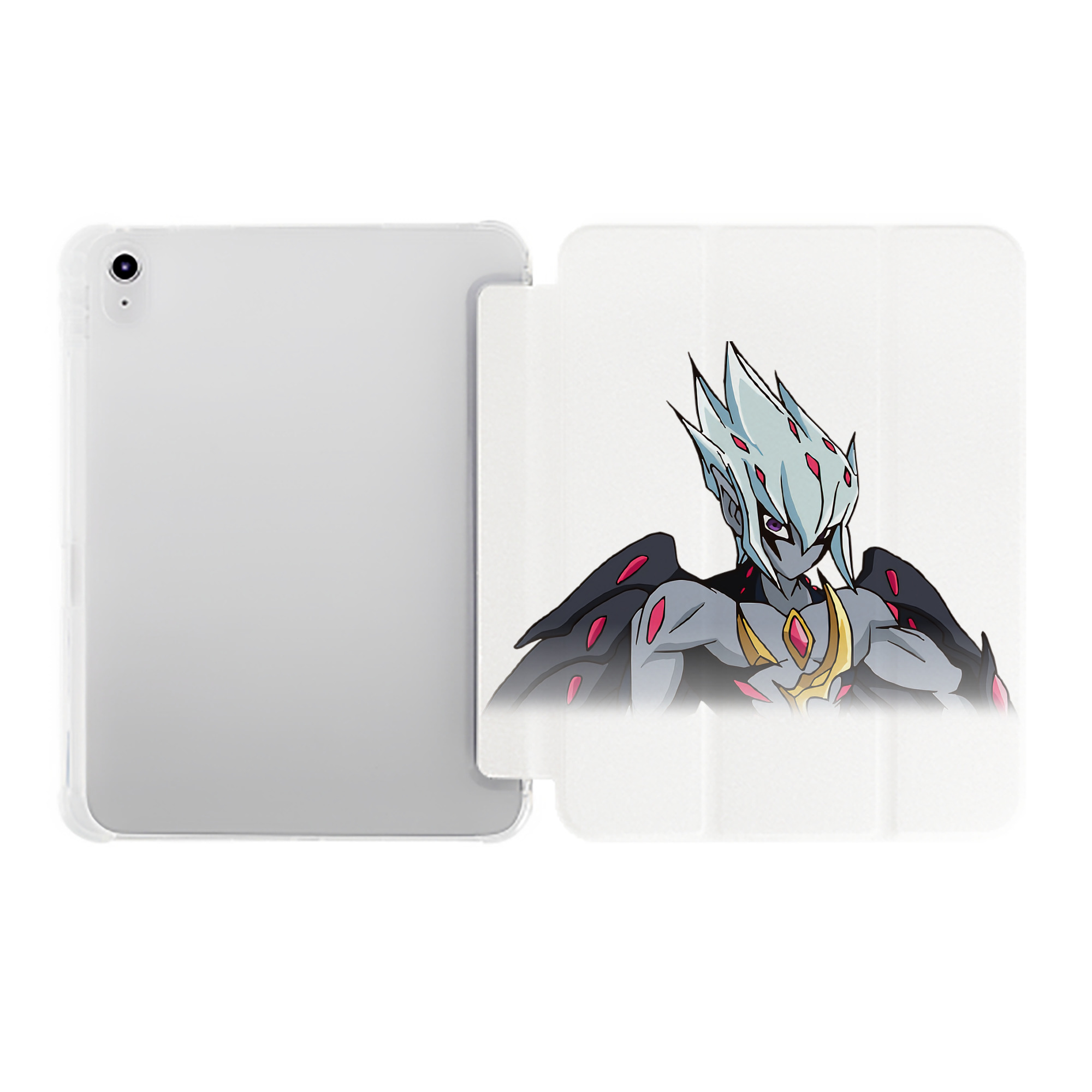 （画像用） 遊☆戯☆王 Yu-Gi-Oh! IPad ケース ペン収納付き 三つ折りスタンド PUレザー×シリコン 対応機種9.5/10.5/10.9インチ